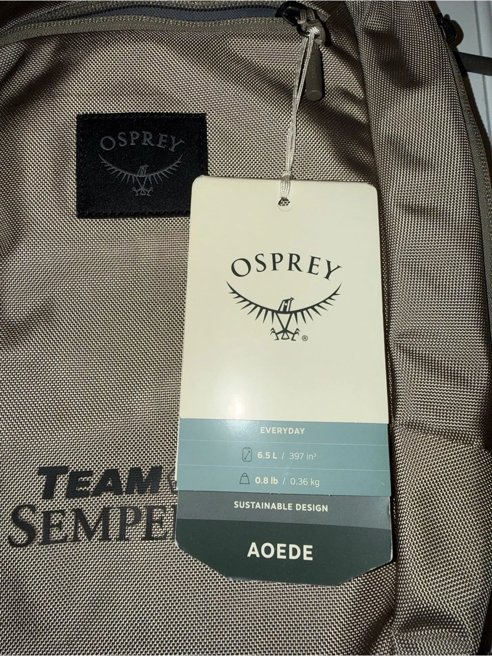 OSPREY Men's Taupe Backpack with Team Semper Fi Graphic
